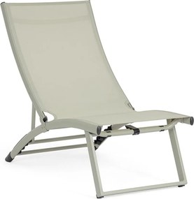 Șezlong de grădină taupe din metal Taylor – Bizzotto
