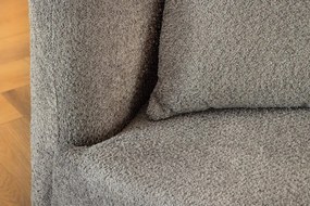 Canapea semicirculara, Tesatura Boucle, Gri, ATELIER 230cm, A-46545 VC