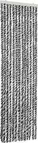 vidaXL Perdele pentru insecte, gri și negru-alb, 56x200 cm, chenille