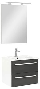 Mobilier complet de baie Vario Clam 60 alb-antracit