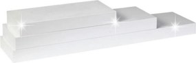 Polita GANA FY 11044-4, alb lucios, 80x25x5 cm