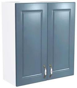 Corp superior 62 cu 2 usi Zebra MDF albastru drept