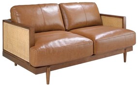 Canapea 2 locuri design elegant LUX Brown leather