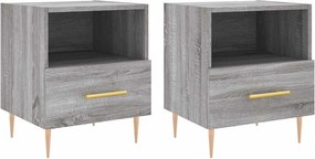 vidaXL Noptiere, 2 buc., gri sonoma, 40x35x47,5 cm, lemn compozit
