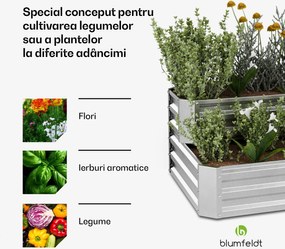 Blumfeldt Ghiveciul High Grow, 2 niveluri, rezistent la intemperii, rezistent la coroziune, robust, 405 L
