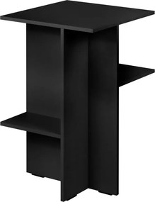 Noptieră neagră cu rafturi Atik – noo.ma