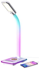 Lampă LED RGBW dimabilă de masă cu încărcare Qi Immax 08988L 30W/230V alb