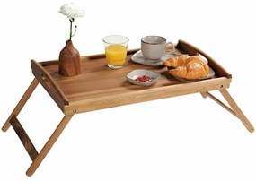 Kesper 28020 Tavă de servit cu picioare pliabiledin acacia, 55 x 35 cm