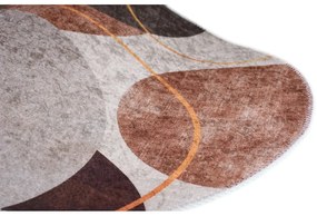 Covor maro-crem lavabil 60x100 cm Oval – Vitaus