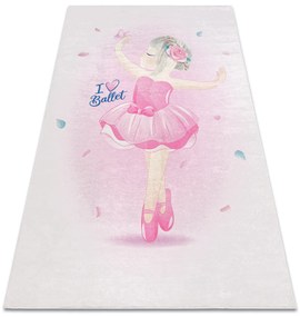 BAMBINO 42830 covor lavabil Balerina pentru copii anti-alunecare - roz
