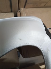 OFERTA Scaun de birou alb-gri AVOLA din piele eco II. calitate