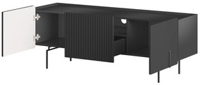 Dulap TV Malmi 150 cm - negru mat / picioare negre