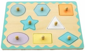 Puzzle educațional cu forme Adam Toys - forme variate