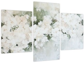 Tablou - Abstracție de Flori Albe (90x60 cm)