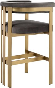 Scaun de bar design LUX, Bar Stool Clubhouse gri