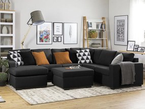 Colțar Scandinavian Choice C123Antracit, 284x223x79cm, 145 kg, Picioare: Lemn