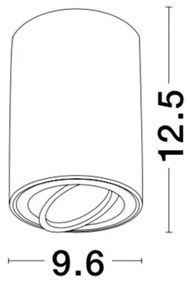 Spot aplicat directionabil GOZZANO negru NVL-820002