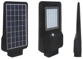 Lampă stradală solară LED cu senzor, 15 W, 7,4 V, 6000 K, IP65, 5400 mAh
