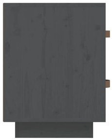 Noptiere, 2 buc., gri, 40x34x45 cm, lemn masiv de pin 2, Gri