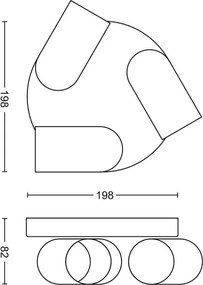 Philips - Spot LED RGBW reglabil PONGEE, 3x GU10 / 4,8 W / 230 V, negru + telecomandă