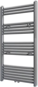 vidaXL Radiator port-prosop încălzire centrală baie, drept, gri, 600x1160 mm