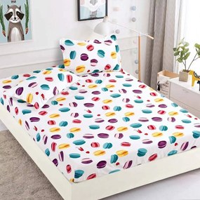 Lenjerie de pat 3 cu elastic 100% bumbac - a748 de la Onesleep