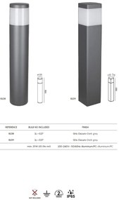 Stalp iluminat exterior IP65 CHICAGO H-65cm