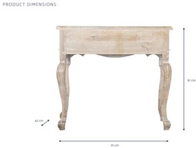 Consola, natur, din lemn de mango, Antica