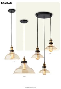 Redo 01-1004 - Lustră pe cablu SAVILLE 3xE27/42W/230V