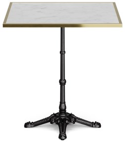Blumfeldt Patras Lux, masă de bistro, blat de marmură, 60 x 60 cm, bază din fontă