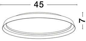 Plafoniera LED design modern circular ORMI alba D-45cm