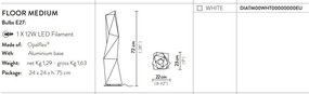 Lampadar design Art Deco unicat realizat manual Diamond Large