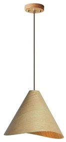 Lustră suspendată pe cablu din lemn masiv, Ø 45 cm, 1xE27/60W/230V, stejar/hevea
