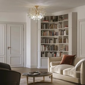 Lustră de cristal aplicată Brilagi CRYSTAL 6xE14/60W/230V auriu