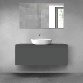 Oltens Vernal dulap 120x45.6x47 cm sub chiuveta pe perete grafit 60016400