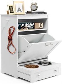 Dulap din lemn pentru hrănirea animalelor de companie