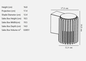 Aplica de perete exterior design nordic IP54 Aludra seaside maro