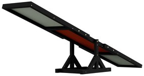 PawHut Agilitate sport pentru câini balansoar echipament antrenament câine lemn brad prelucrat cu ulei fetru bituminat antiderapant gri negru | Aosom Romania