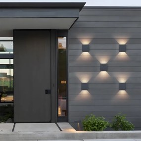 Brilagi - Aplică de perete LED pentru exterior DOUBLERAY LED/6W/230V antracit IP54