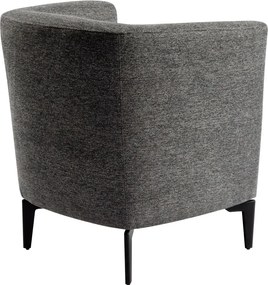 Fotoliu de design, gri / negru, KAPY