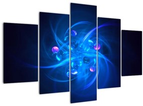 Tabloul modern cu abstracțiune albastră (150x105 cm)