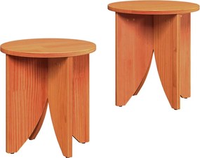 vidaXL Masă de cafea 2 pcs Maroniu cerat