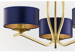 Jupiter 2113 - Lustră pe tijă KASZMIR 3xE27/15W/230V albastru/auriu