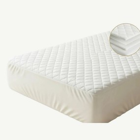 Topper saltea spuma cu memorie 40D infuzata cu gel, husa detasabila, Alb