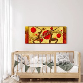 Tablou abstract cu două femei (120x50 cm)