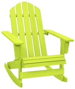 vidaXL Scaun balansoar de grădină Adirondack, verde, lemn masiv brad