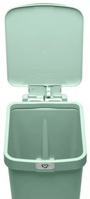 Coș cu pedală Brabantia StepUp 1008481, 16 L, Materiale ecologice, Deschidere mare, Verde deschis