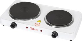Plita electrica Dubla, ZLN2180 Alb, 49 x 30 x 9 cm, 2500W, termostat reglabil