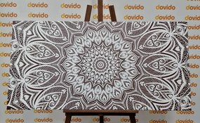 Tablou Mandala armonie pe un fundal maro