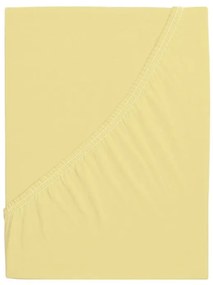 Cearceaf de patut din jerseu EXCLUSIVE 60x120 cm galben deschis